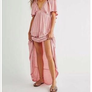 Free People La La Maxi Dress in Bridal Rose Size M